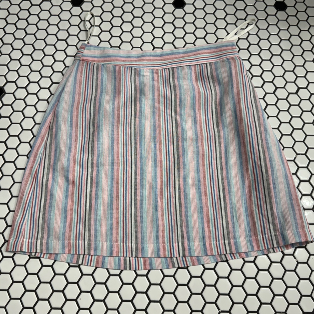 Cotton Candy Pastel Striped Mini Skirt